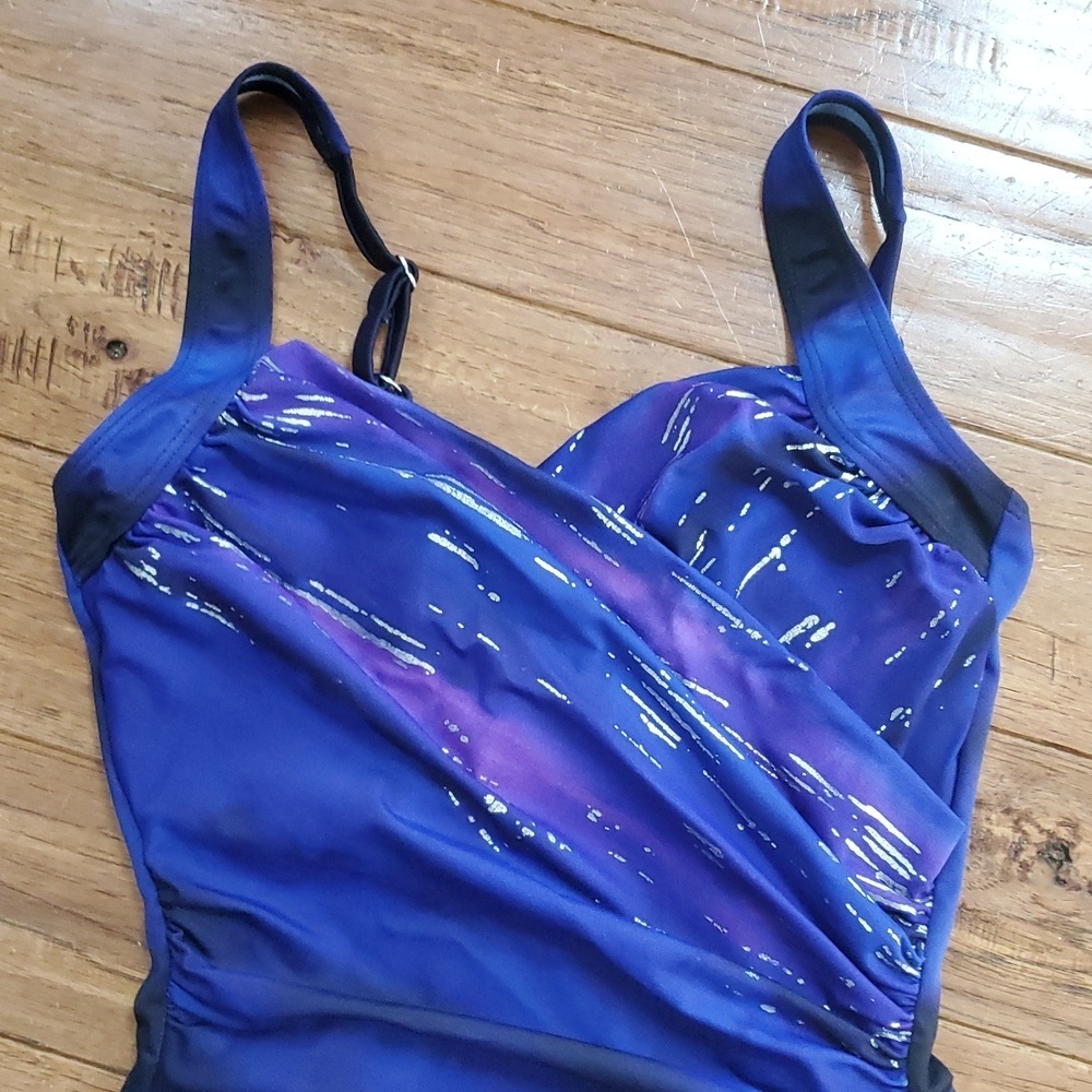 Miraclesuit By Kirkland Blue Purple and Black Swimwear - Picture 2 of 10